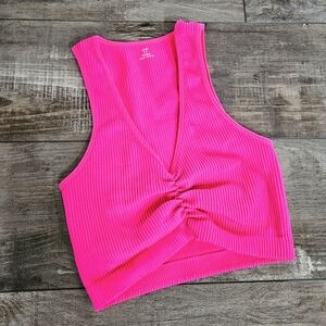 🎀AERIE Hot Pink Crop Size Small